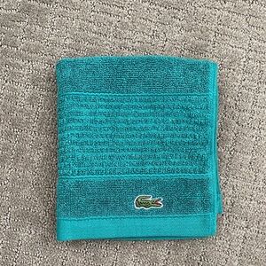 Lacoste Turquoise Bath Hand Towel